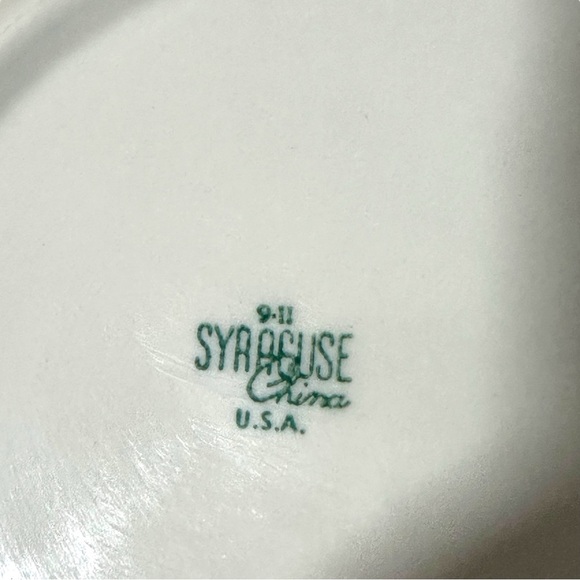 1954 Set 4 Syracuse USA Wintergreen Restaurant Dinner Plates 9” Wave Crest MCM - Picture 10 of 12